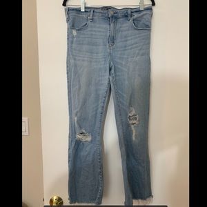 High-rise Ankle Flare Jeans